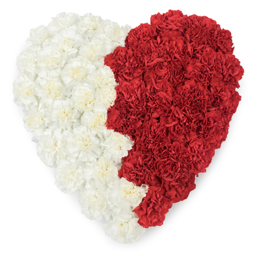 Funeral Heart Flower Arrangements